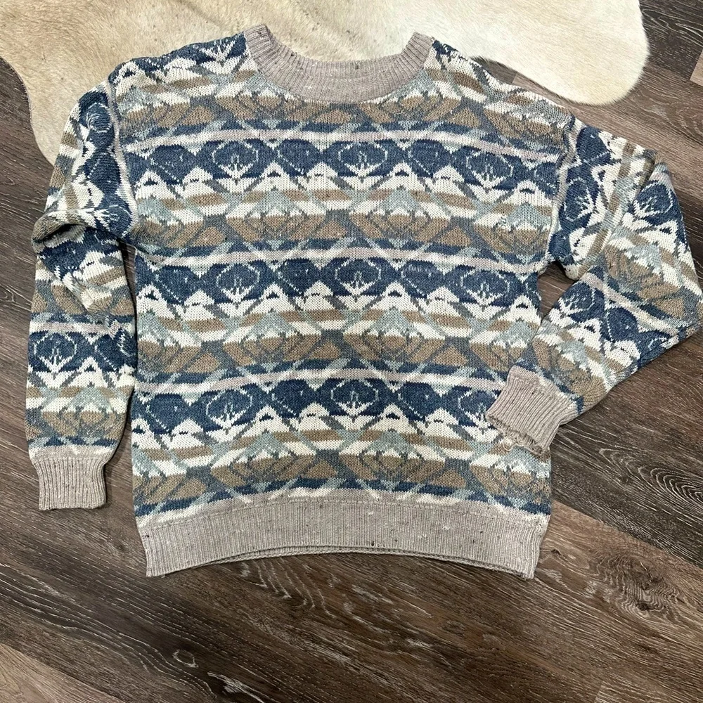 Vintage Northwest Territory 90’s Wool Grandpa Chunky Knit Sweater XL Men’s
